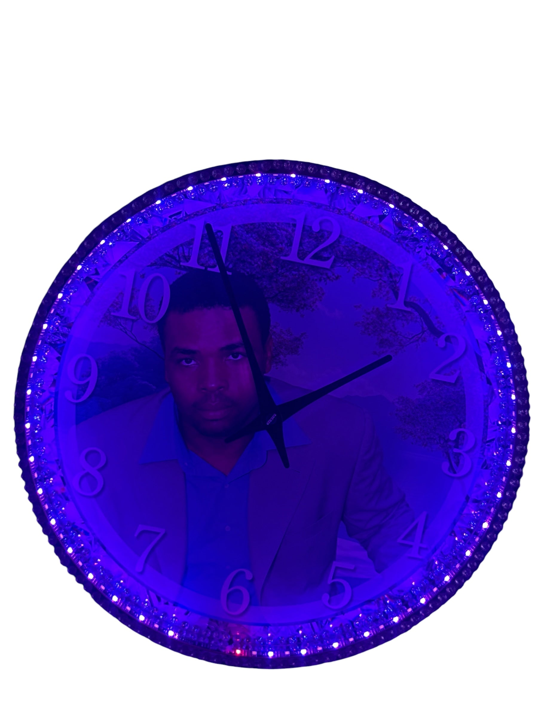 Personalized Photo Clock Gold & Silver– Custom Photo Gift