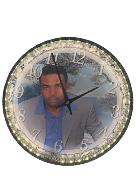 Personalized Photo Clock Gold & Silver– Custom Photo Gift