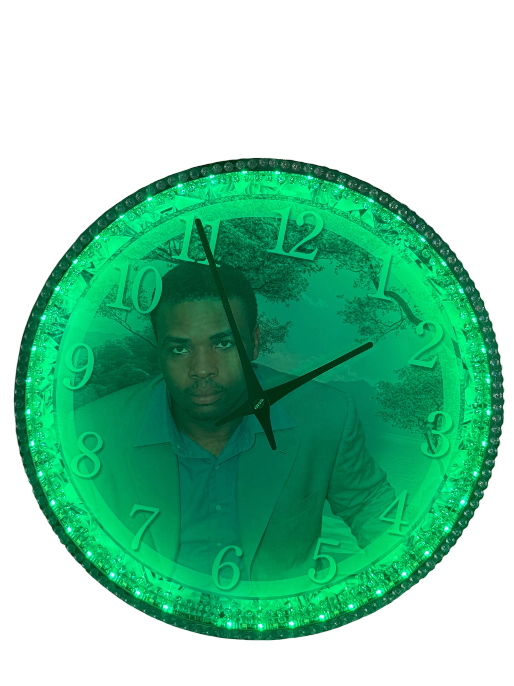 Personalized Photo Clock Gold & Silver– Custom Photo Gift