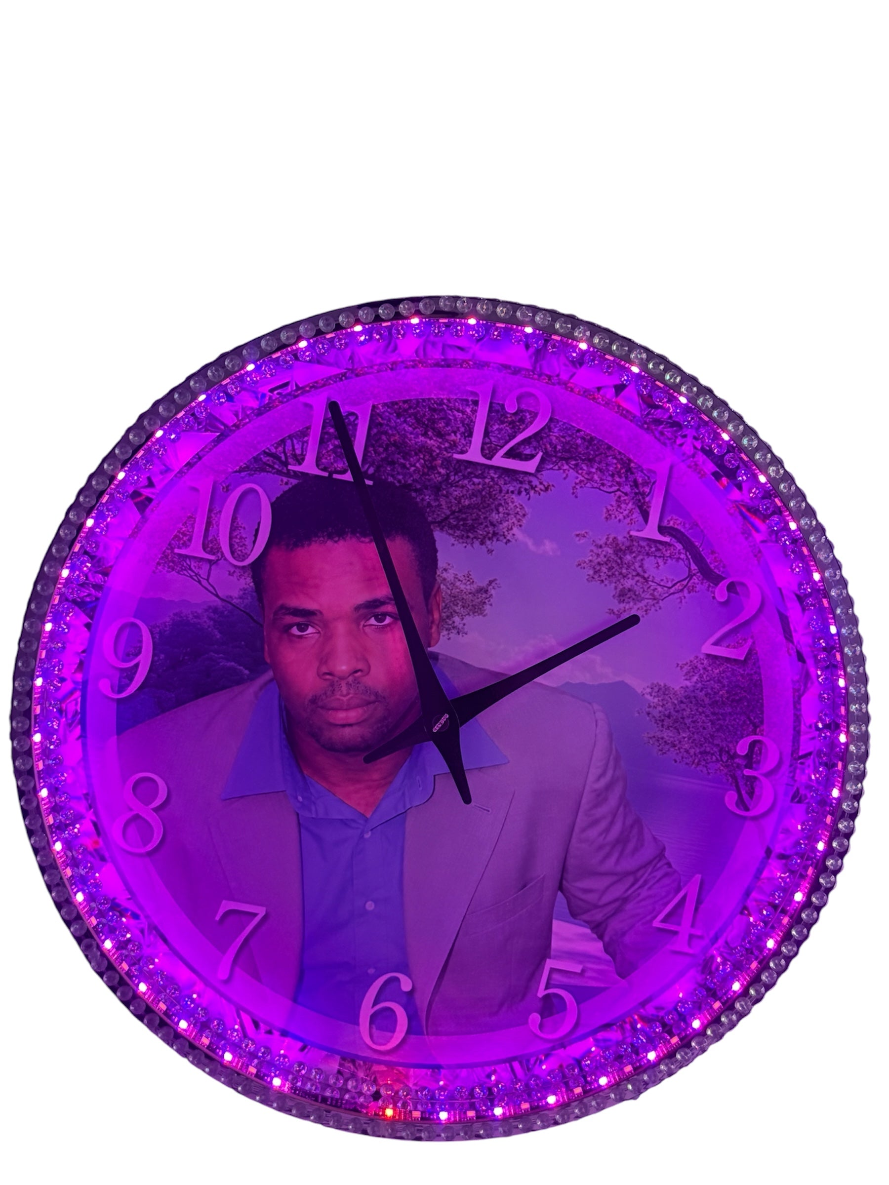 Personalized Photo Clock Gold & Silver– Custom Photo Gift