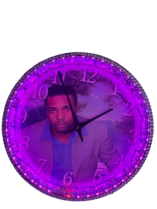 Personalized Photo Clock Gold & Silver– Custom Photo Gift